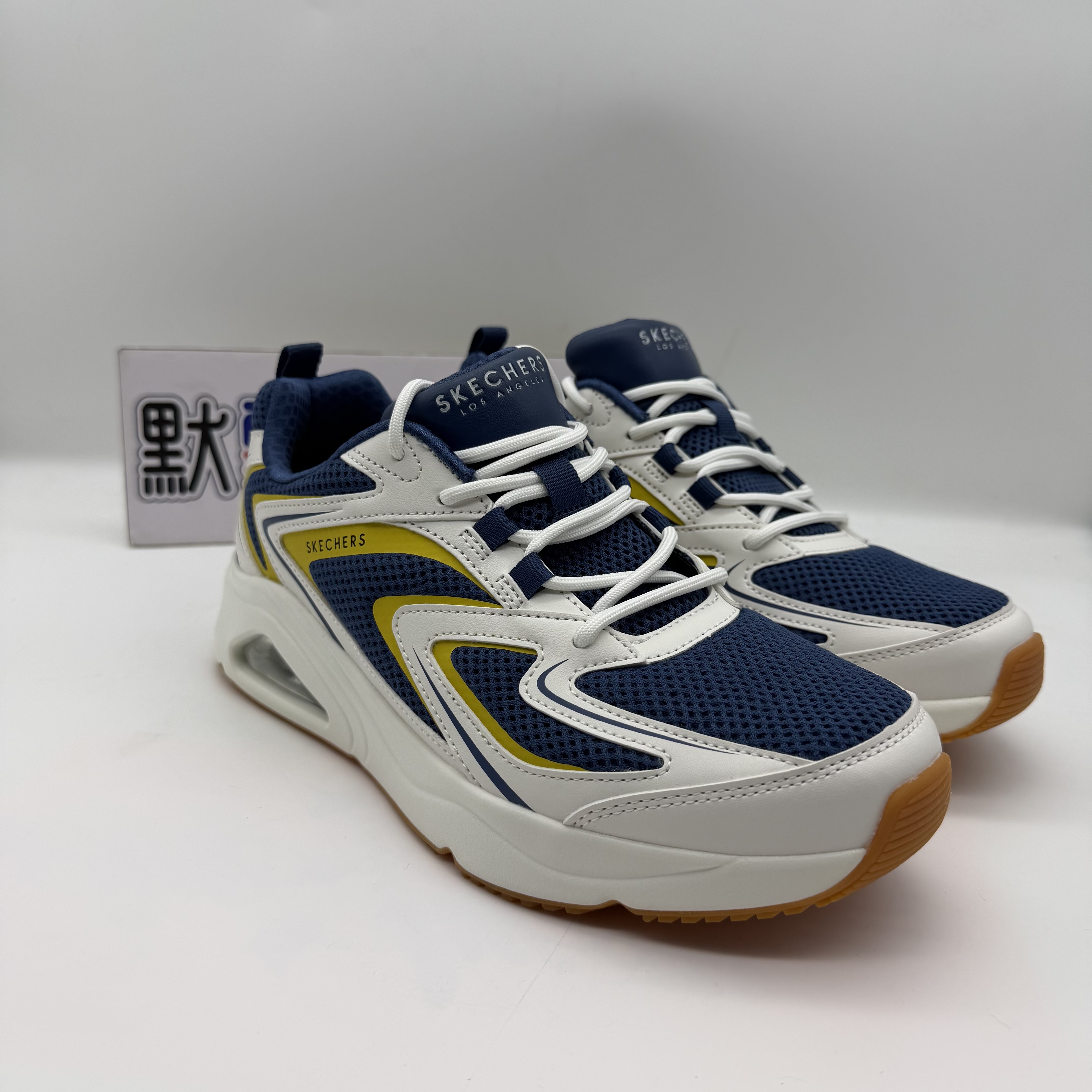 Skechers斯凯奇男款运动鞋厚底气垫新款网面透气休闲运动鞋183081