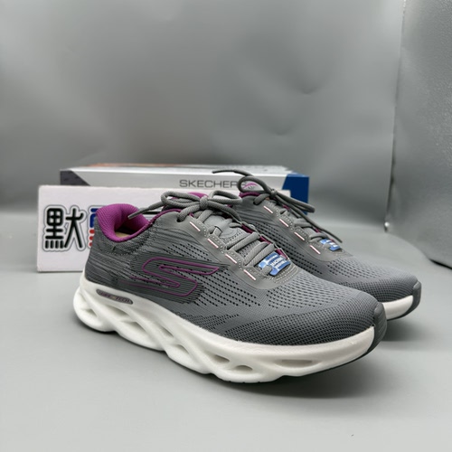 Skechers斯凯奇MAX女鞋气泡缓震回弹跑步鞋户外耐磨运动鞋129501