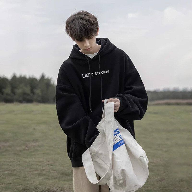 连帽大码秋冬季潮牌卫衣男休闲
