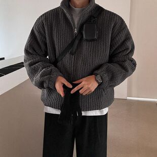 棉服男女潮流韩系毛棉衣立领羊羔2025保暖外套高级感宽松冬季新款