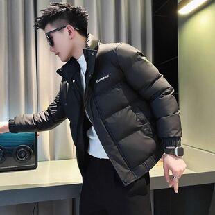 爆款痞帅短款外套新款秋冬款羽绒服潮流男装棉衣休闲高端2025棉服