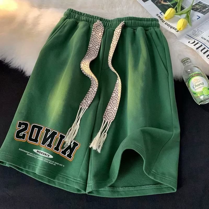 美式篮球运动短裤男夏季宽松五分卫裤青少年炸街痞帅港风中裤百搭