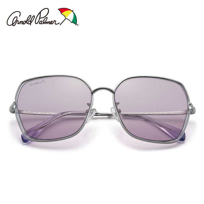 正品质保花雨伞太阳镜女偏光防紫外线圆形大框墨镜时尚潮 AP11734