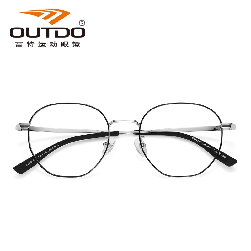 OUTDOkids高特GT65609儿童近视眼镜框多边圆男女学生49钛合金属架