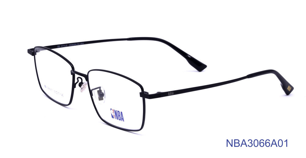 专柜正品NBA新款近视眼镜框架超轻钛合金属眼镜男女全框NBA3066
