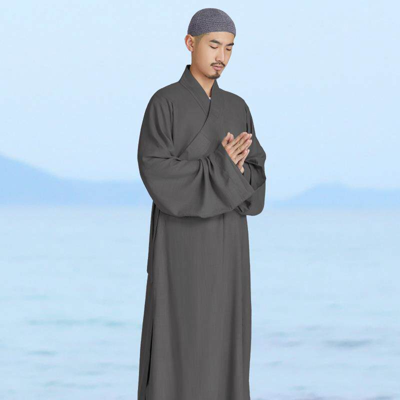 弘通僧服短褂套装和尚服男女长褂棉麻小褂大褂罗汉褂春秋四季僧衣