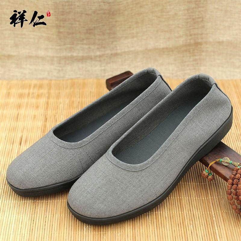 新款祥仁单鞋男女款布鞋帆布居士鞋禅修鞋僧鞋僧服居士服春夏秋季