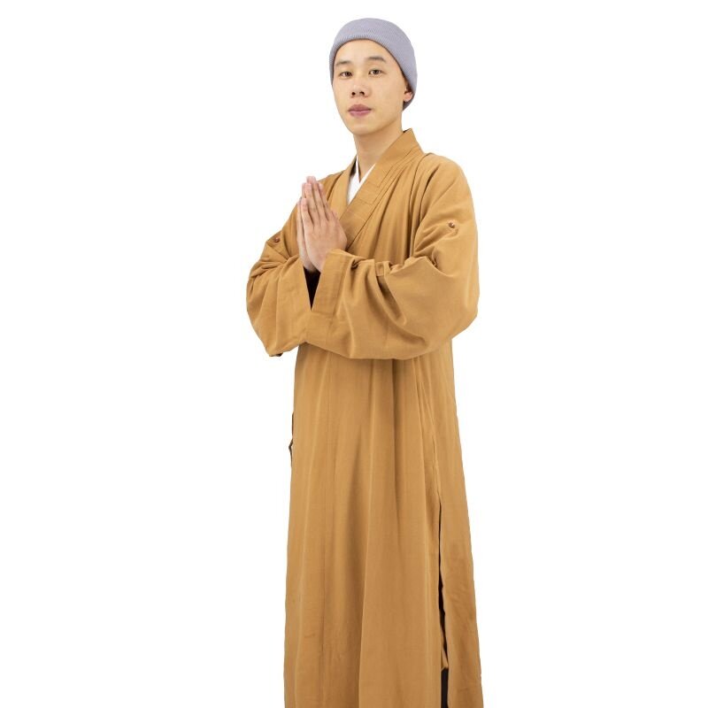 特卖春秋冬季僧服棉麻大褂男出家僧人僧衣和尚服长褂僧袍长衫比丘