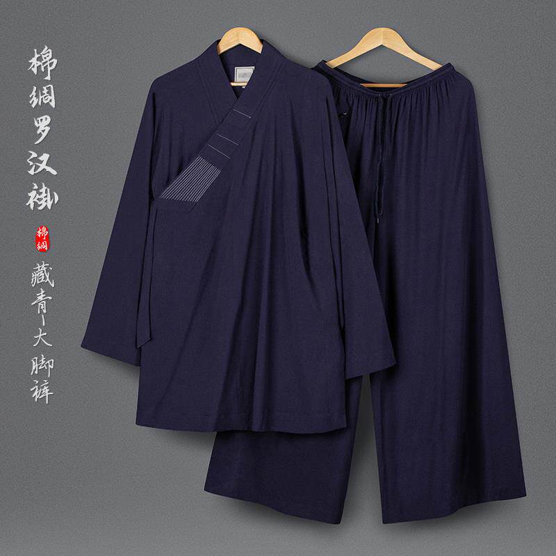 僧服罗汉褂夏季薄款棉绸透气男女纯棉罗汉衫出家僧人和尚衣服夏天