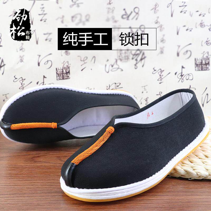 新款手工千层底锁扣僧鞋居士鞋和尚鞋中国风布鞋僧鞋子僧人男女款