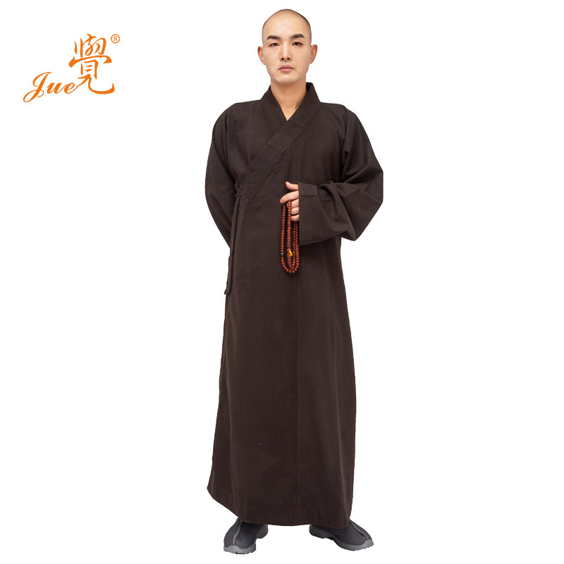 特卖觉牌僧服澳呢毛呢呢子秋冬款和尚尼姑僧衣长褂大褂出家师父服