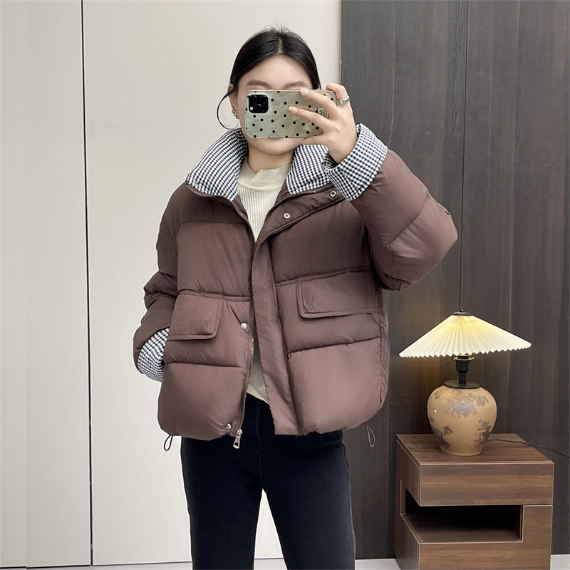 惠衣阁冬女短款棉衣短款棉袄韩版宽松休闲保暖短款面包服棉服外套