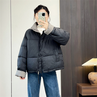 惠衣阁冬季女长袖立领棉袄短款棉服外套轻便保暖短款棉衣