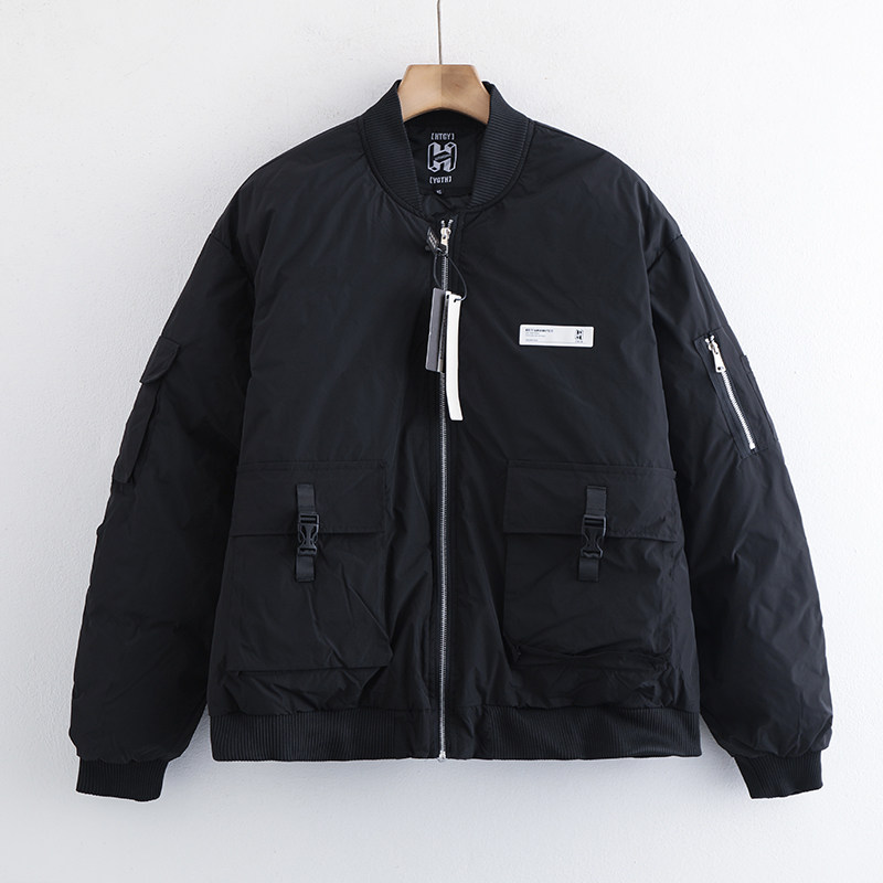 惠衣阁冬男士长袖立领棉衣短款夹克外套宽松加厚保暖飞行服棉服