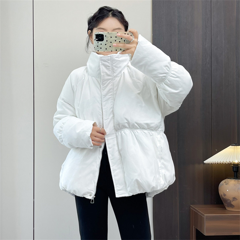 惠衣阁秋冬女长袖羽绒服立领羽绒外套韩版宽松休闲白色羽绒外套