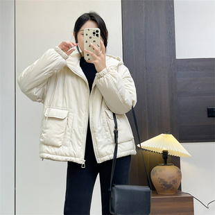 宽松休闲保暖棉服外套面包服 棉袄韩版 惠衣阁冬季 女连帽棉衣短款