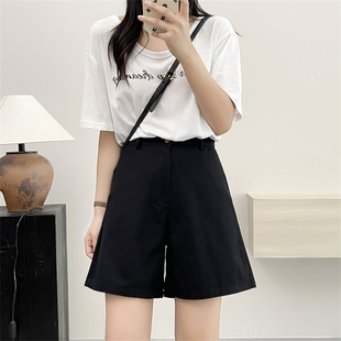 裤 韩版 宽松休闲裤 惠衣阁夏季 小码 西装 阔腿裤 女棉质高腰短裤