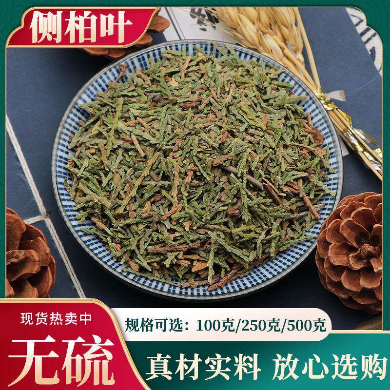 侧伯叶侧柏叶浮萍500g克侧百叶测柏叶柏树叶扁柏叶丛柏叶干中药材