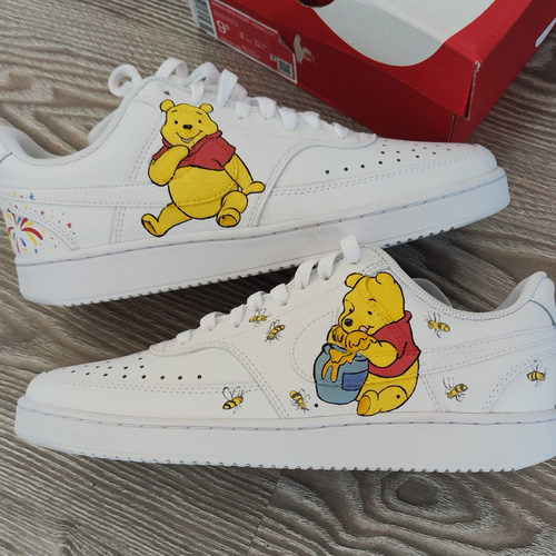 球鞋定制小熊涂鸦手绘鞋来鞋定制爆改2025春夏