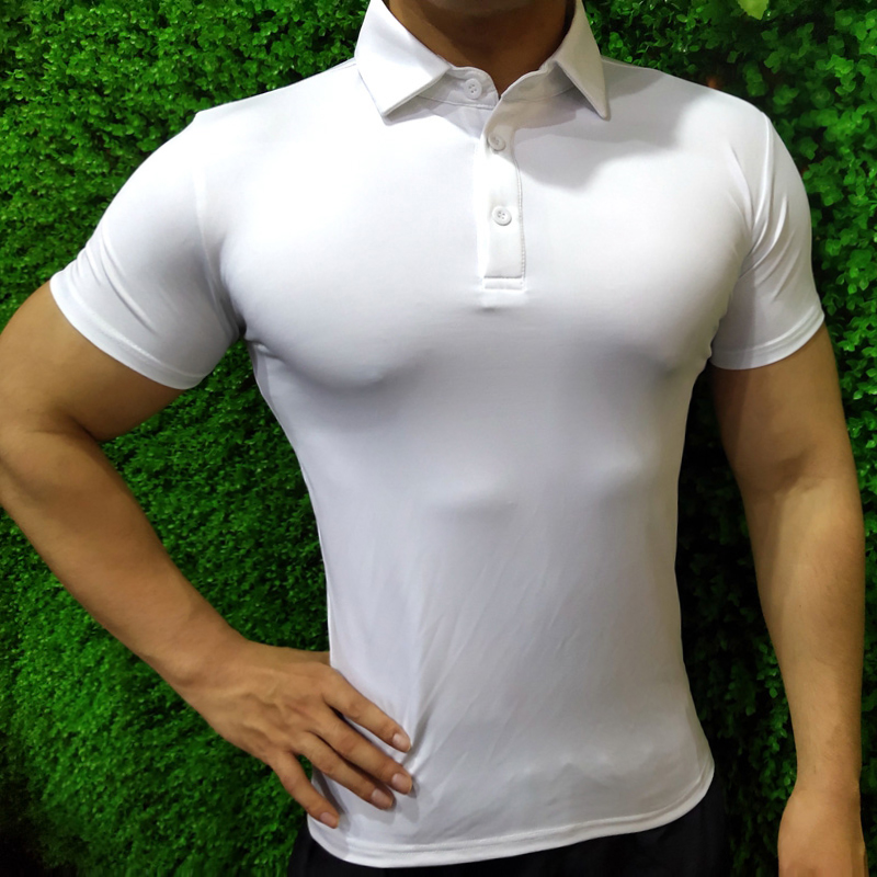 肌肉男速干紧身衣polo衫健身短袖翻领衫私人教练工作服弹力塑身衣在类目 男装, Polo衫中 - 来自Buy2taobao.com提供专业的淘宝代购服务