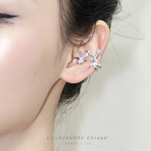 「流星划过」无需耳洞星星造型耳骨夹小众独特设计高级感百搭叠戴