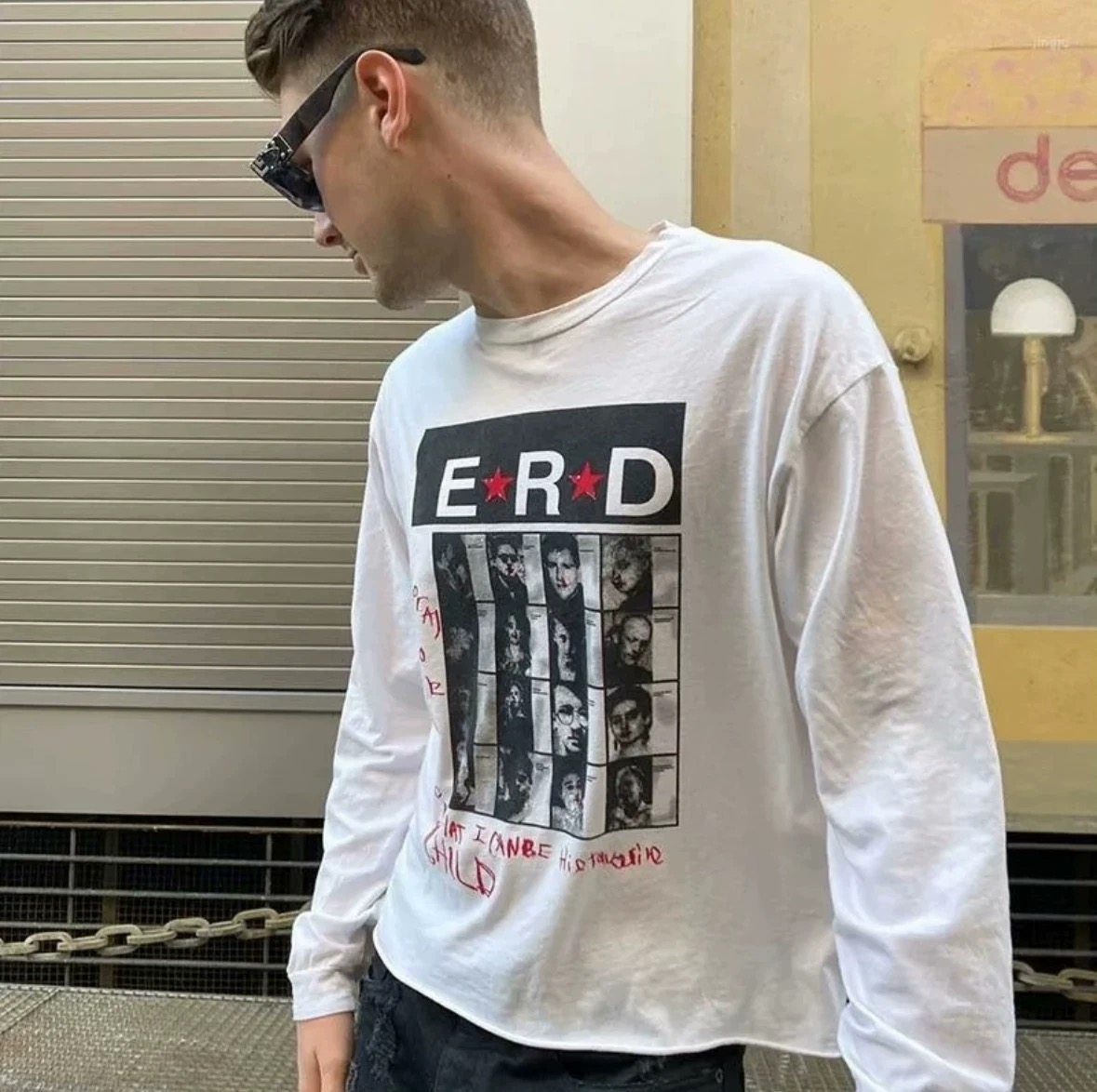 【现货】非ERD忧郁的富二代风格鼻血人像长袖 erd早期元素260g