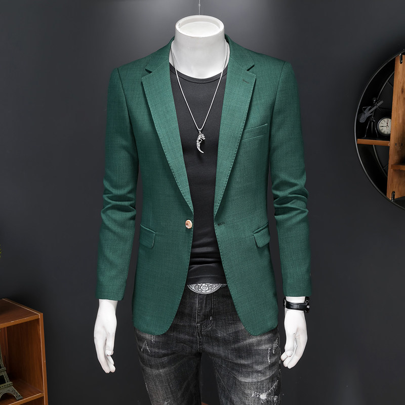 半里款-2024男士休闲西装修身西服单西外套DX6944P175,男装西服,电商D216-1