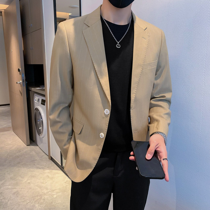 模特图男士休闲西装修身韩版西服单西外套F6923P165图片