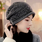 羊毛秋冬冷帽女护耳保暖包头帽子女士针织毛线帽冬帽女款 2025新款