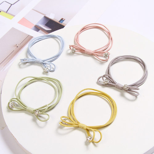 发圈日韩风甜美多层蝴蝶结发绳打底头绳女皮筋简约气质扎头发饰品