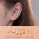S999纯银耳钉双头耳棒养耳洞耳骨钉睡觉免摘学生隐形耳饰