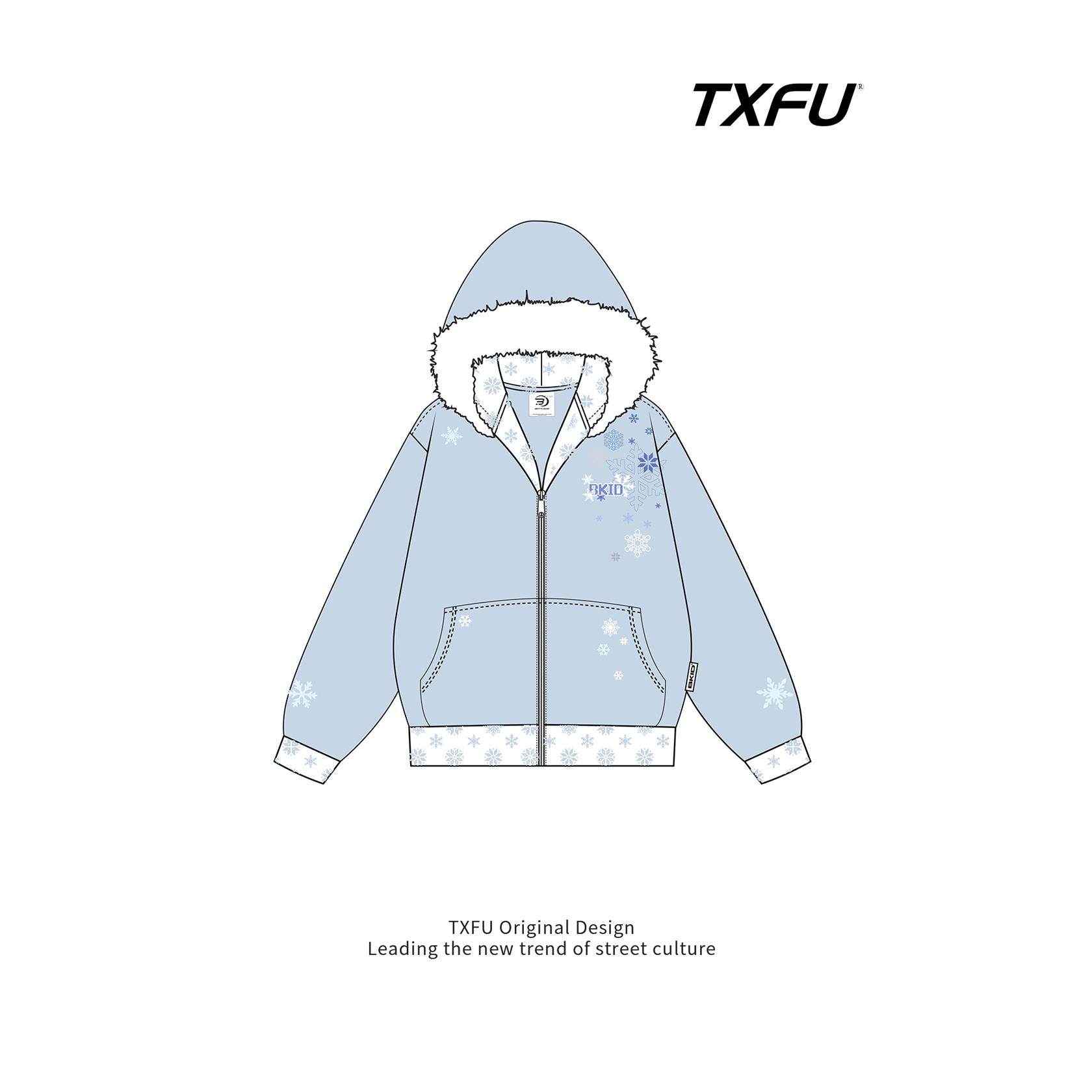 TXFU美式内领雪花碎花拼接开衫连帽卫衣女秋冬新款宽松拉炼外套,个性定制/设计服务/DIY,棉服工装,淘宝优惠券,粉丝福利购,淘宝优惠卷