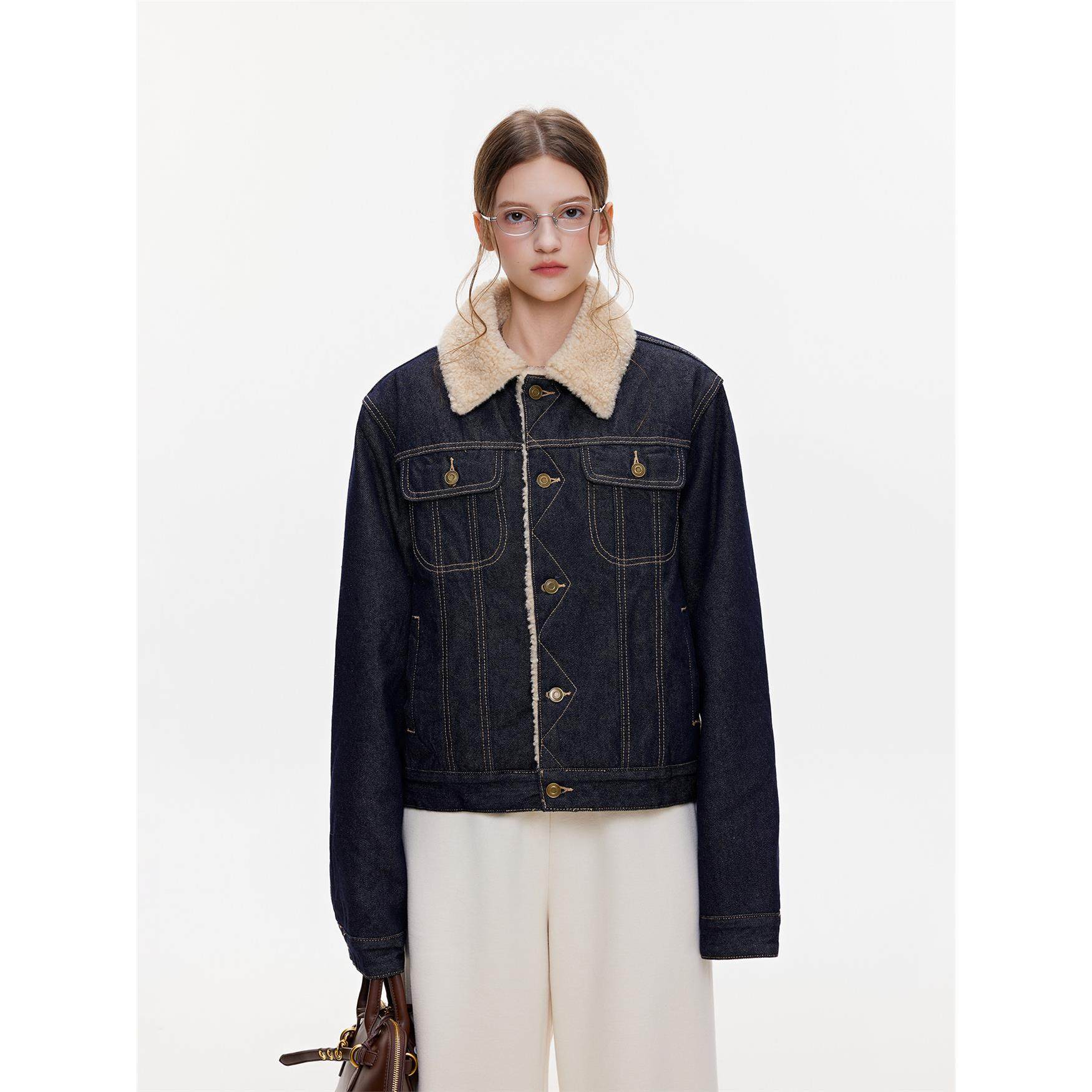美式覆古羊羔毛牛仔外套女2025年冬季新款加绒加厚高级感夹克上衣,个性定制/设计服务/DIY,棉服工装,淘宝优惠券,粉丝福利购,淘宝优惠卷