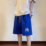 ！22夏季新款宽松大码港风rh字母短裤卫裤DK1721-P35控49，男装牛仔裤，星座508（原C305）