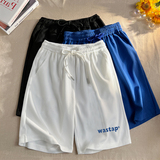 ！22夏季新款宽松大码港风wastap华夫格短裤DK1309-P25控39，男装牛仔裤，星座508（原C305）