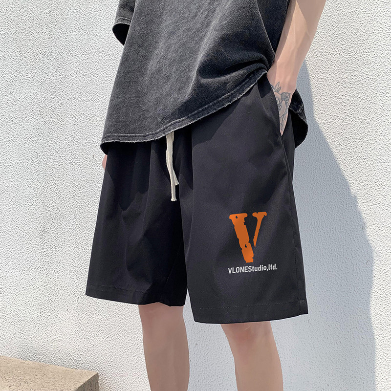 ！22夏季新款宽松大码港风橙色v短裤冰丝短裤DK1612P20,男装牛仔裤,星座508（原C305）