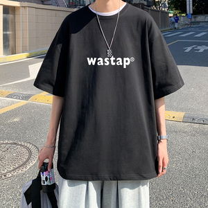 ！22夏季新款宽松大码港风WASTAP短袖纯棉T恤T1909-P22图片