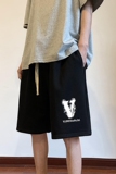 ！22夏季新款宽松大码港风烟雾v短裤卫裤DK1732-P35控49，男装牛仔裤，星座508（原C305）