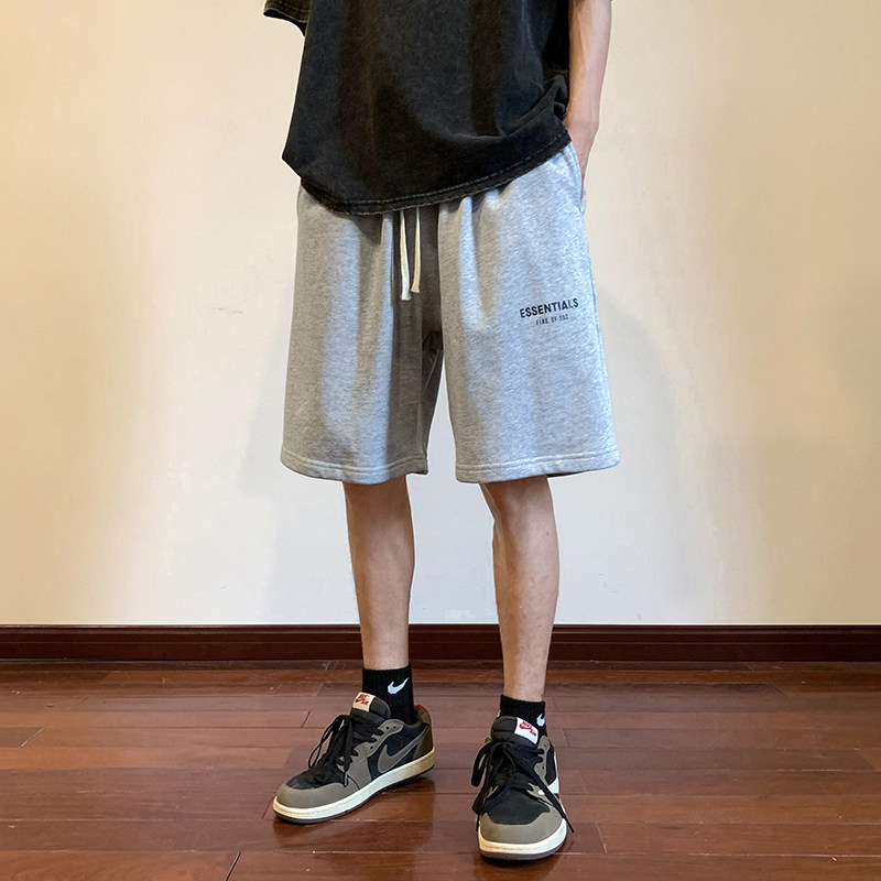！22夏季新款宽松大码港风ess字母短裤卫裤DK1701-P35控49,男装牛仔裤,星座508（原C305）
