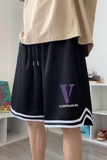 ！22夏季新款宽松大码港风紫色v短裤篮球裤DK1911-P25控38，男装牛仔裤，星座508（原C305）