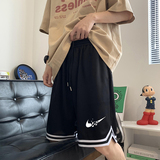！22夏季新款宽松大码港风斜√短裤篮球裤DK1903-P25控39，男装牛仔裤，星座508（原C305）