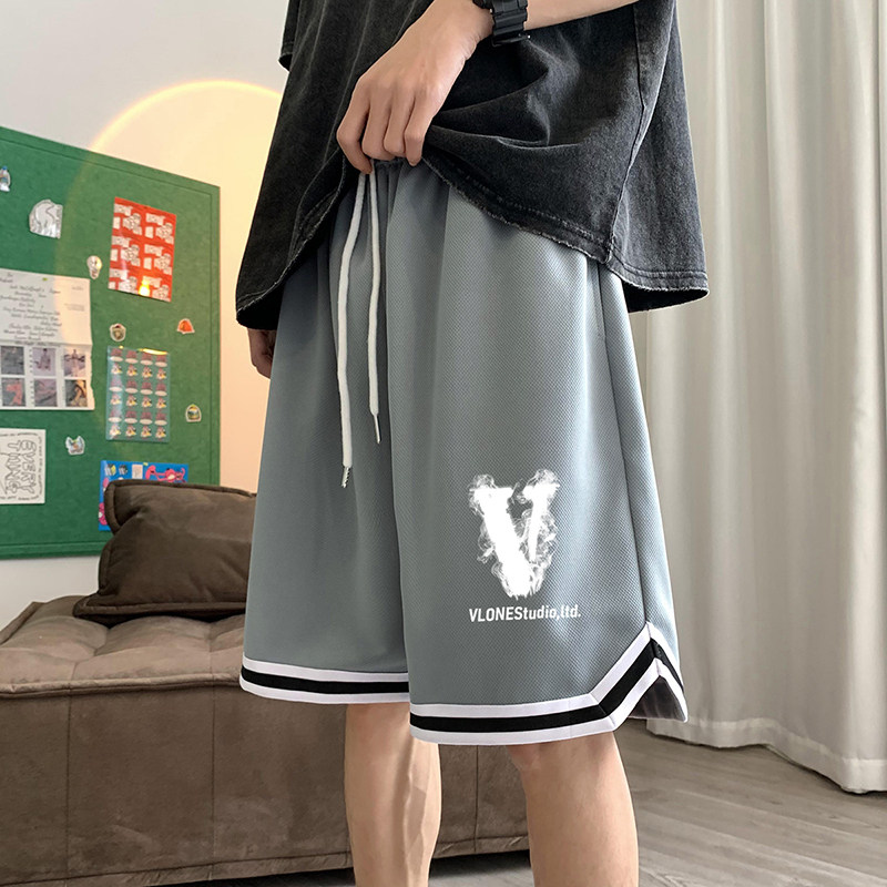 ！22夏季新款宽松大码港风烟雾v短裤篮球裤DK1932-P25控39,男装牛仔裤,星座508（原C305）