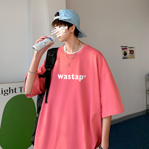 ！22夏季新款宽松大码港风WASTAP短袖纯棉T恤T1909-P22图片