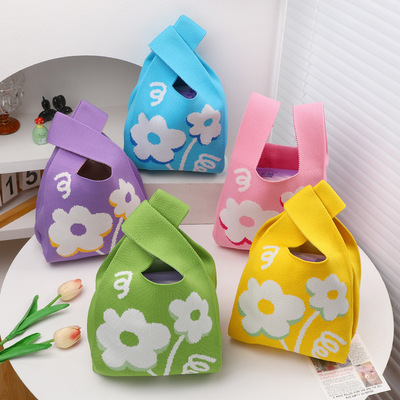 花朵针织包女伴手礼袋日生日礼袋