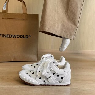 米兰风爆款德训鞋春夏季女鞋2026新款运动休闲鞋子板鞋厚底小白鞋