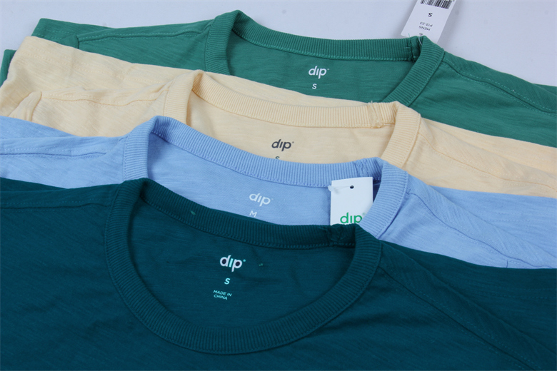 基础款竹节棉长袖t恤!外贸男纯色宽松圆领长袖T恤打底衫