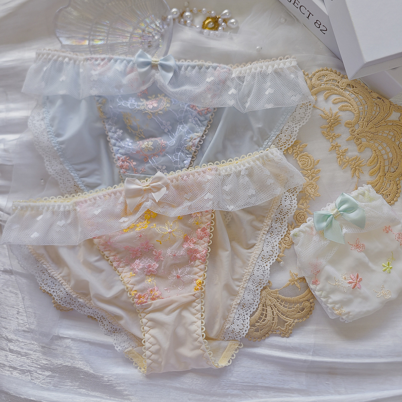 少女の私房浪漫日系少女冰丝内裤爱心网纱菲边刺绣花朵纯欲胖次,女士内衣/男士内衣/家居服,女三角裤,淘宝优惠券,粉丝福利购,淘宝优惠卷