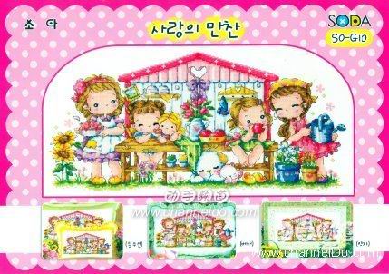 DMC线韩式系列小小鱼十字绣 SODA-G10精准印花刺绣可爱卡通套件