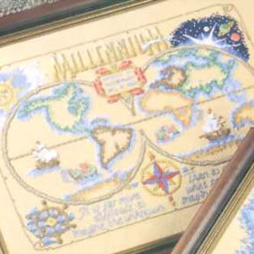 DMC绣线小小鱼C123十字绣套件 航海地图环游现代简约地图