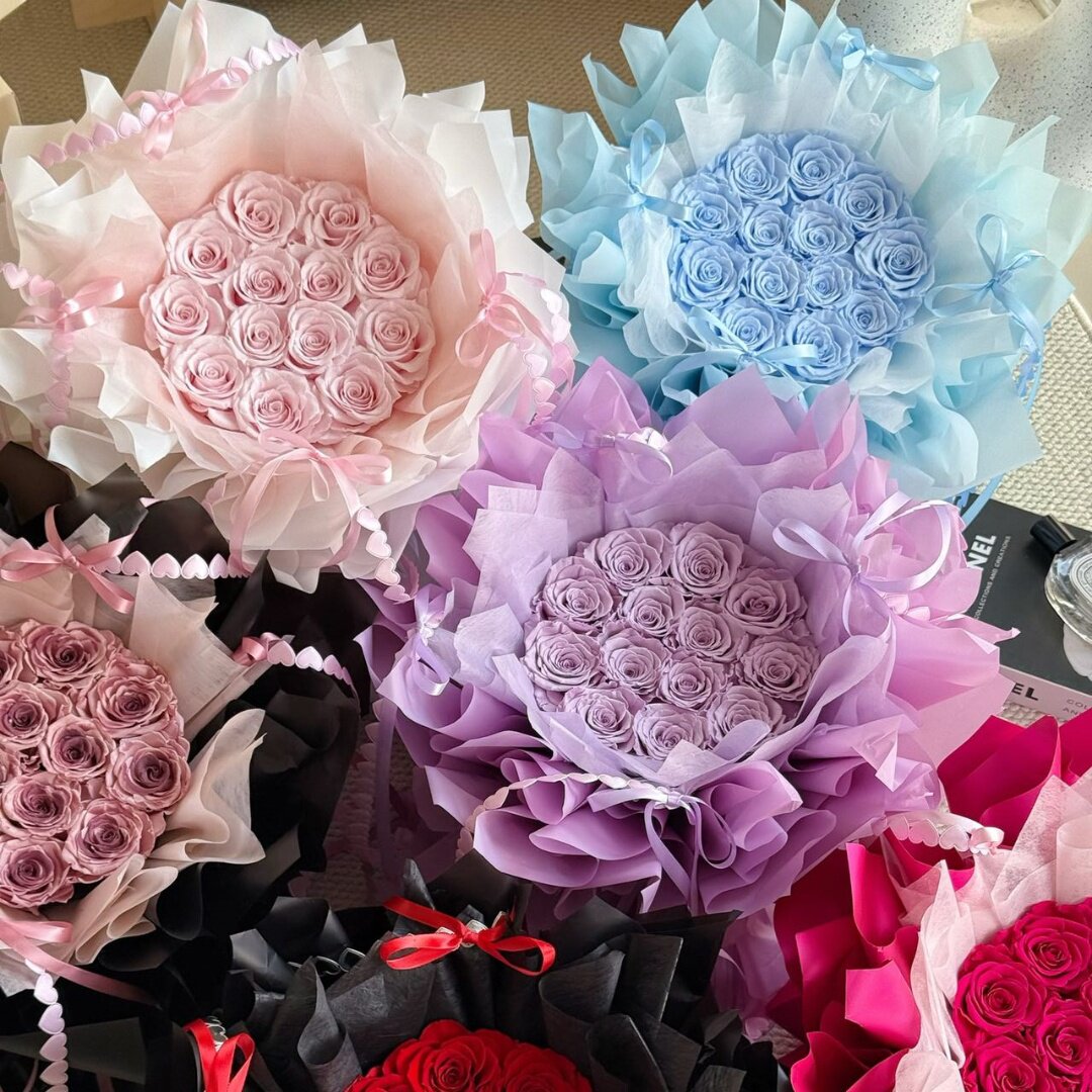 永生花13朵花束送女友闺蜜生日